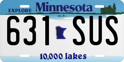 MN license plate 631SUS