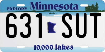 MN license plate 631SUT
