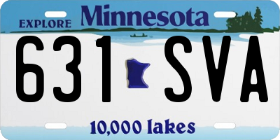 MN license plate 631SVA