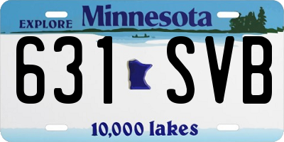MN license plate 631SVB