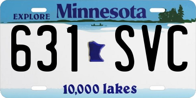 MN license plate 631SVC