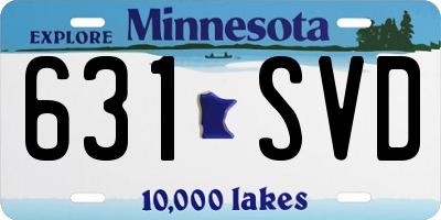 MN license plate 631SVD