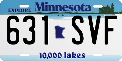 MN license plate 631SVF