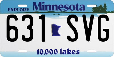 MN license plate 631SVG