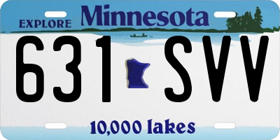 MN license plate 631SVV
