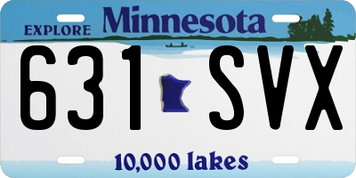 MN license plate 631SVX