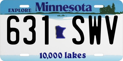 MN license plate 631SWV