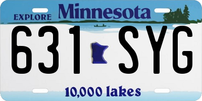 MN license plate 631SYG