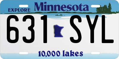 MN license plate 631SYL