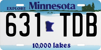 MN license plate 631TDB