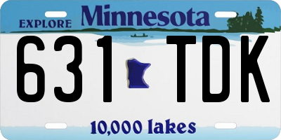 MN license plate 631TDK