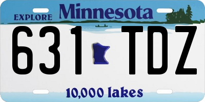 MN license plate 631TDZ