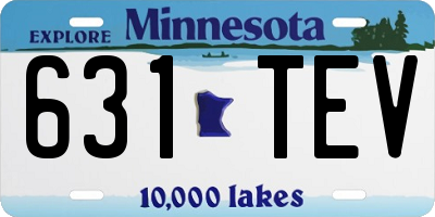 MN license plate 631TEV