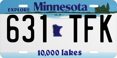 MN license plate 631TFK