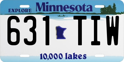 MN license plate 631TIW