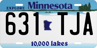 MN license plate 631TJA