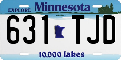 MN license plate 631TJD