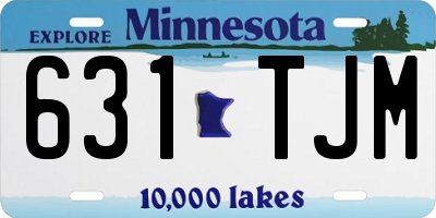 MN license plate 631TJM