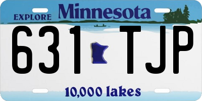 MN license plate 631TJP
