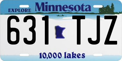 MN license plate 631TJZ