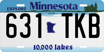 MN license plate 631TKB
