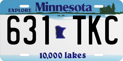 MN license plate 631TKC