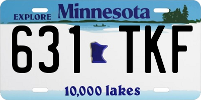 MN license plate 631TKF