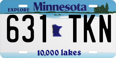 MN license plate 631TKN