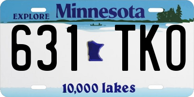 MN license plate 631TKO