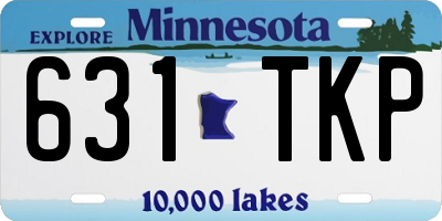 MN license plate 631TKP