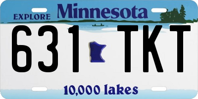 MN license plate 631TKT