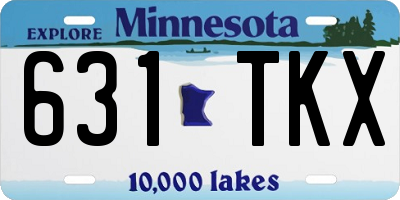 MN license plate 631TKX