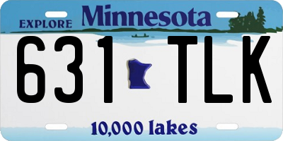 MN license plate 631TLK