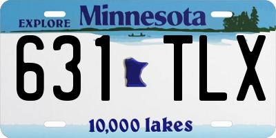 MN license plate 631TLX