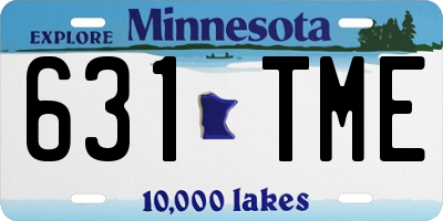 MN license plate 631TME
