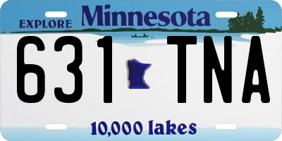 MN license plate 631TNA