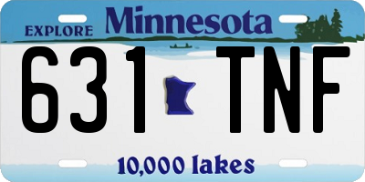 MN license plate 631TNF