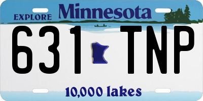 MN license plate 631TNP