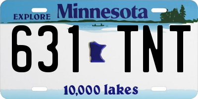 MN license plate 631TNT