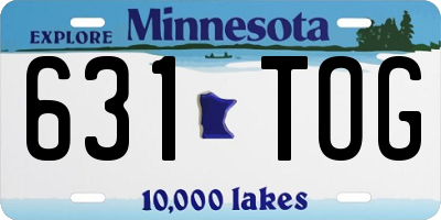 MN license plate 631TOG