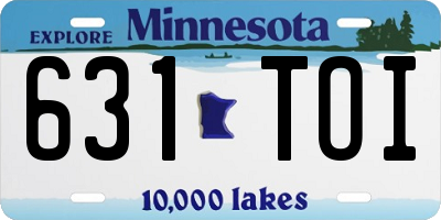 MN license plate 631TOI