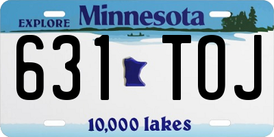 MN license plate 631TOJ