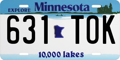 MN license plate 631TOK