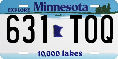 MN license plate 631TOQ