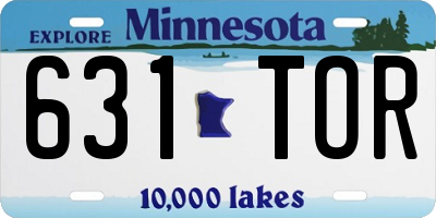 MN license plate 631TOR