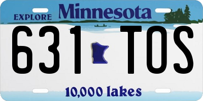 MN license plate 631TOS