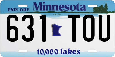 MN license plate 631TOU