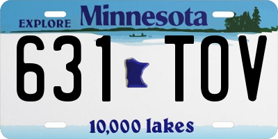 MN license plate 631TOV