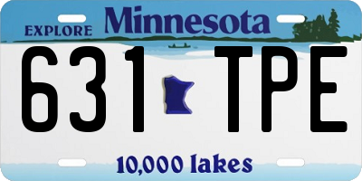MN license plate 631TPE