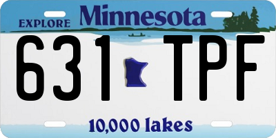 MN license plate 631TPF